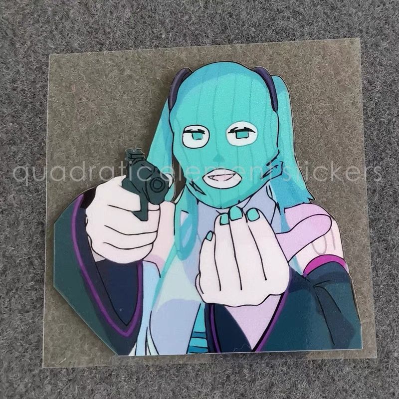 Cosplay Floating Prop - Miku Motorcycle Sticker Water Proof Electric