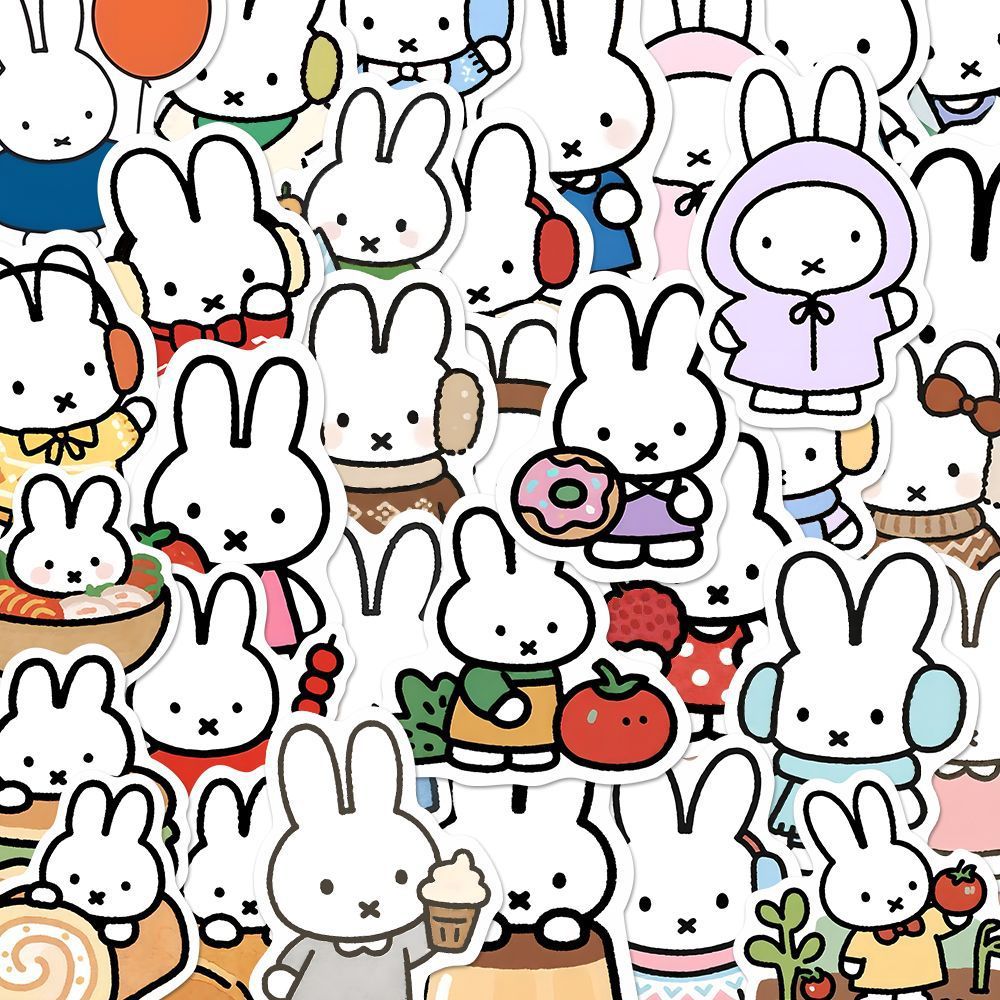Cosplay Floating Prop - 80PCS Kawaii Miffy Cute Sticker Decoration