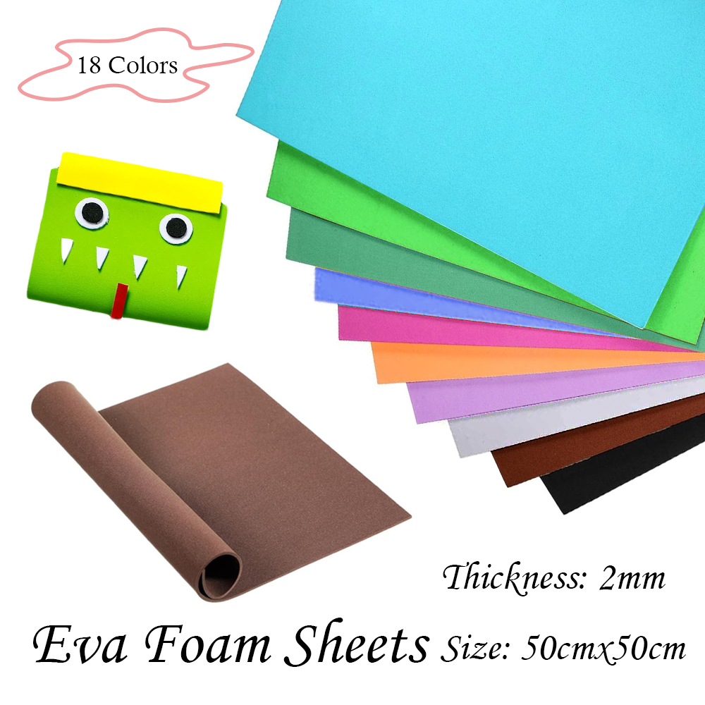 Eva Foam Sheet - 18 Colors 2mm Thick Colorful EVA