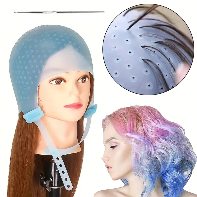 Hair Spray Color - Reusable Silicone Hair Coloring Highlighting Cap