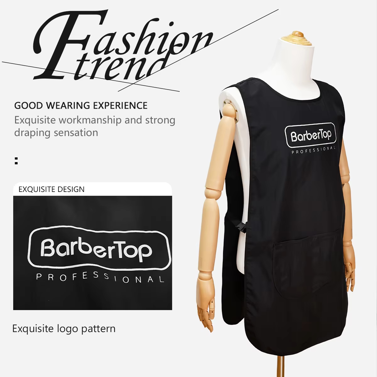 Hair Spray Color - Barbertop Black Stylist Apron Waterproof Hair