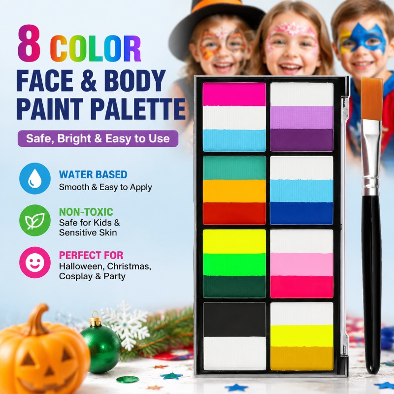 Cosplay Prop Paint - 8 Color Rainbow Face & Body