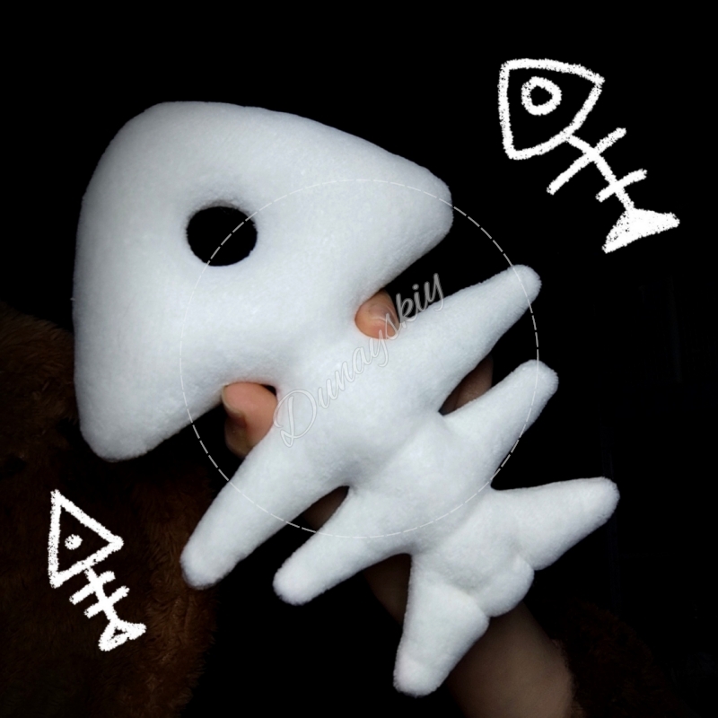 Plush Fishbone Keychain For Fu - огляд і ціна Fishbones Cosplay Prop