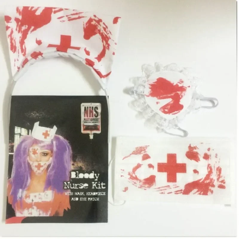 3pcs/Set Halloween Bloody Nurs - огляд і ціна Cosplay Prop Kit